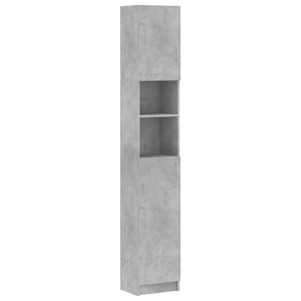 Vidaxl Kúpeľňová skrinka, betónová 32x25,5x190 cm, kompozitné drevo